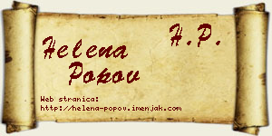 Helena Popov vizit kartica
